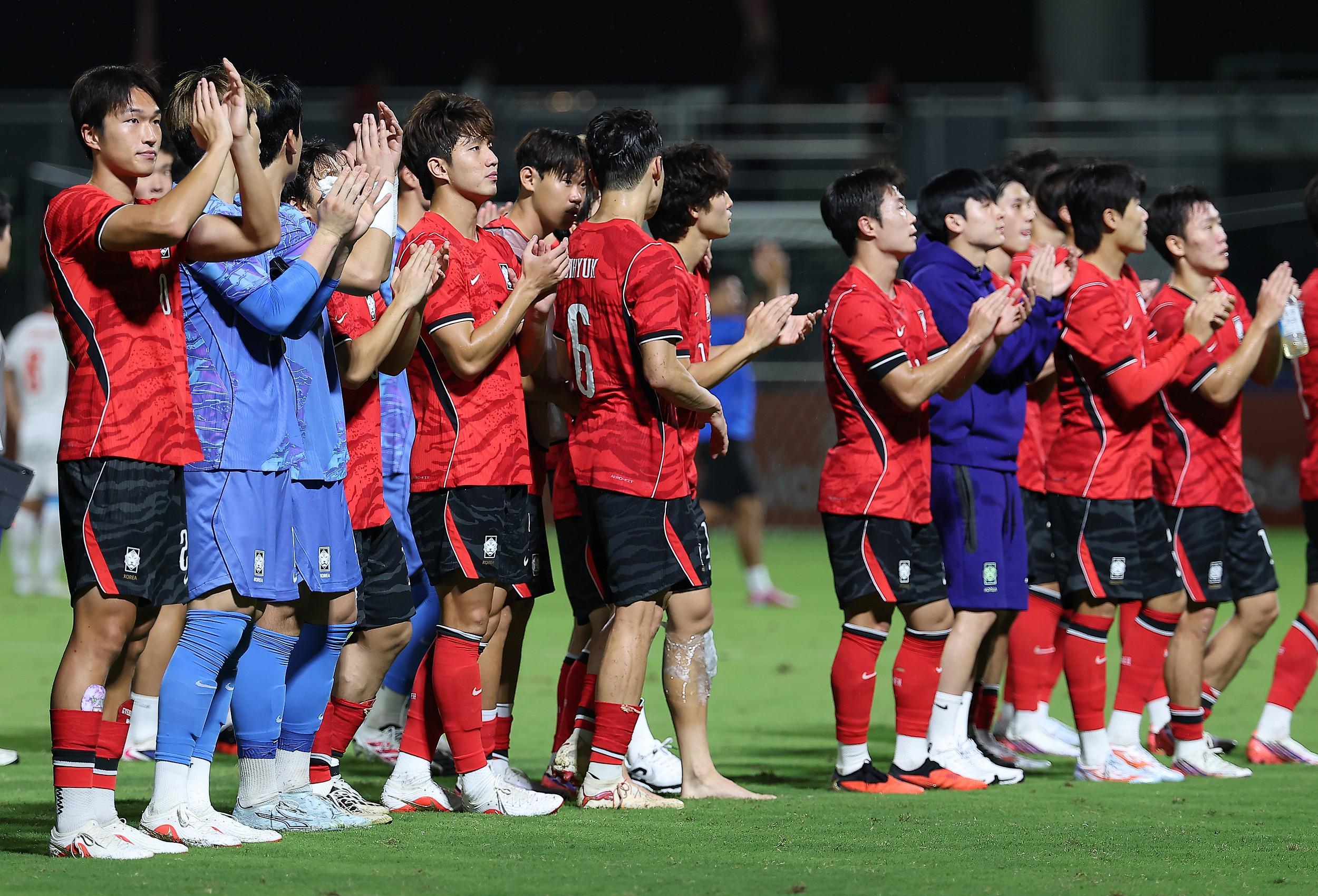 自亚运男足改制为U23后韩国从未缺席半决赛，已斩获三连冠